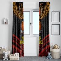 Papua New Guinea Bird-of-Paradise Window Curtain Coat of Arms and Tribal Patterns LT03 - Polynesian Pride