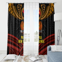 Papua New Guinea Bird-of-Paradise Window Curtain Coat of Arms and Tribal Patterns LT03 - Polynesian Pride