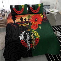 New Zealand and Australia ANZAC Day Bedding Set Lest We Forget Indigenous and Maori Pattern