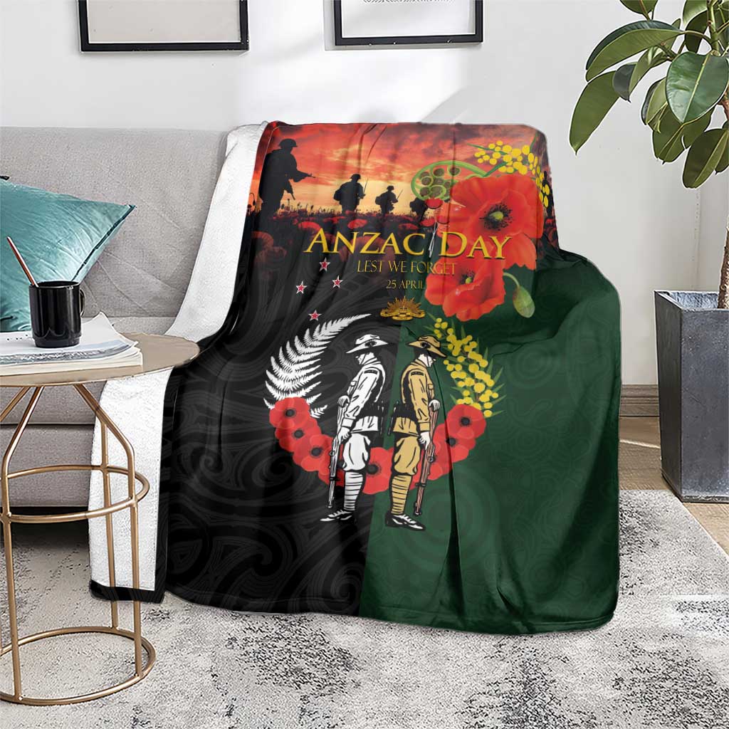 New Zealand and Australia ANZAC Day Blanket Lest We Forget Indigenous and Maori Pattern LT03 - Polynesian Pride
