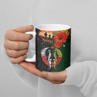 New Zealand and Australia ANZAC Day Ceramic Mug Lest We Forget Indigenous and Maori Pattern