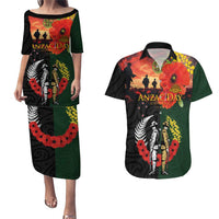 New Zealand and Australia ANZAC Day Couples Matching Puletasi and Hawaiian Shirt Lest We Forget Indigenous and Maori Pattern LT03 Multicolor - Polynesian Pride