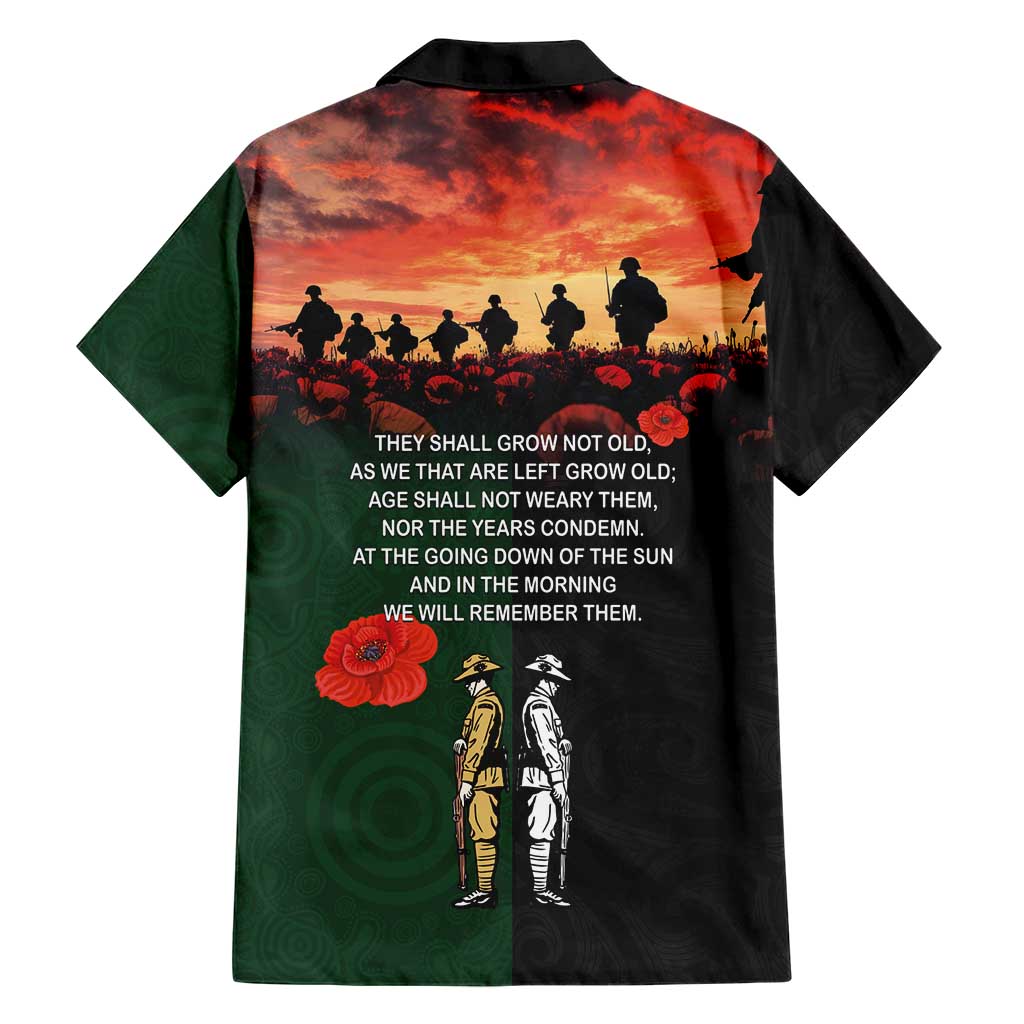 New Zealand and Australia ANZAC Day Family Matching Off The Shoulder Long Sleeve Dress and Hawaiian Shirt Lest We Forget Indigenous and Maori Pattern LT03 - Polynesian Pride