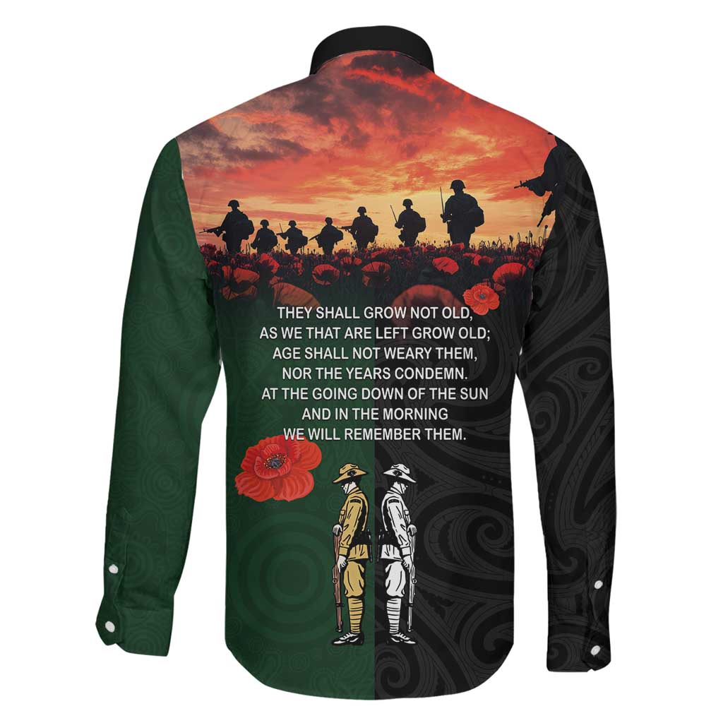 New Zealand and Australia ANZAC Day Family Matching Off Shoulder Short Dress and Hawaiian Shirt Lest We Forget Indigenous and Maori Pattern LT03 - Polynesian Pride