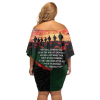 New Zealand and Australia ANZAC Day Family Matching Off Shoulder Short Dress and Hawaiian Shirt Lest We Forget Indigenous and Maori Pattern LT03 - Polynesian Pride