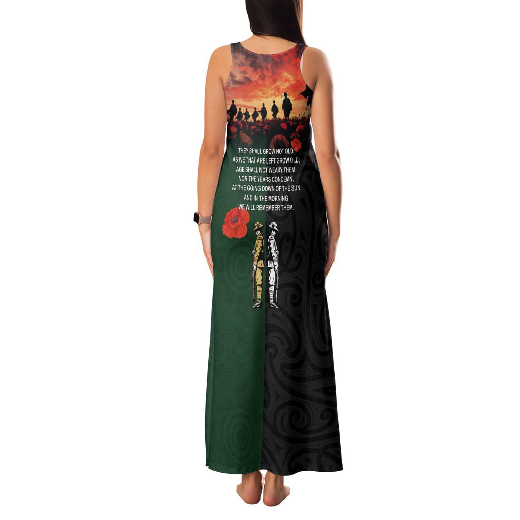 New Zealand and Australia ANZAC Day Family Matching Tank Maxi Dress and Hawaiian Shirt Lest We Forget Indigenous and Maori Pattern LT03 - Polynesian Pride