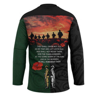 New Zealand and Australia ANZAC Day Hockey Jersey Lest We Forget Indigenous and Maori Pattern