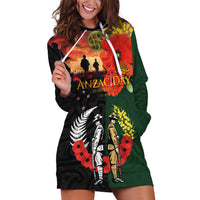 New Zealand and Australia ANZAC Day Hoodie Dress Lest We Forget Indigenous and Maori Pattern LT03 Multicolor - Polynesian Pride