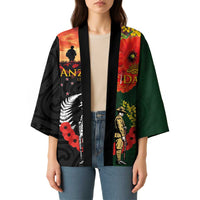 New Zealand and Australia ANZAC Day Kimono Lest We Forget Indigenous and Maori Pattern LT03 - Polynesian Pride