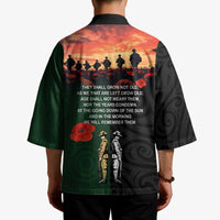 New Zealand and Australia ANZAC Day Kimono Lest We Forget Indigenous and Maori Pattern LT03 - Polynesian Pride