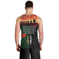New Zealand and Australia ANZAC Day Men Tank Top Lest We Forget Indigenous and Maori Pattern LT03 - Polynesian Pride
