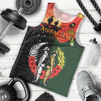 New Zealand and Australia ANZAC Day Men Tank Top Lest We Forget Indigenous and Maori Pattern LT03 - Polynesian Pride