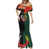 New Zealand and Australia ANZAC Day Mermaid Dress Lest We Forget Indigenous and Maori Pattern LT03 - Polynesian Pride