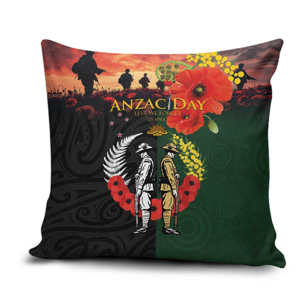 New Zealand and Australia ANZAC Day Pillow Cover Lest We Forget Indigenous and Maori Pattern LT03 Multicolor - Polynesian Pride
