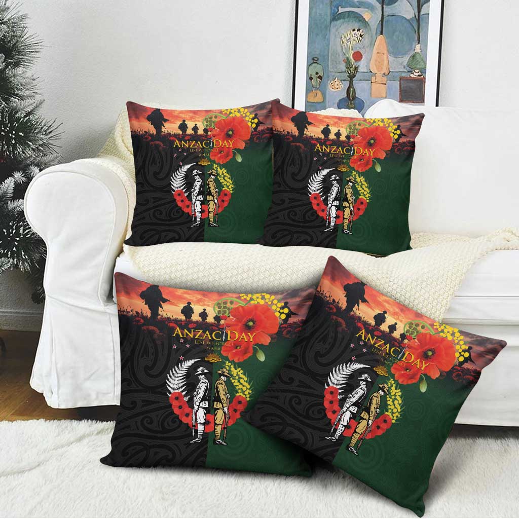 New Zealand and Australia ANZAC Day Pillow Cover Lest We Forget Indigenous and Maori Pattern LT03 - Polynesian Pride