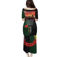 New Zealand and Australia ANZAC Day Puletasi Lest We Forget Indigenous and Maori Pattern LT03 - Polynesian Pride