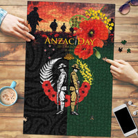New Zealand and Australia ANZAC Day Puzzle Lest We Forget Indigenous and Maori Pattern LT03 Multicolor - Polynesian Pride