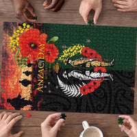 New Zealand and Australia ANZAC Day Puzzle Lest We Forget Indigenous and Maori Pattern LT03 - Polynesian Pride