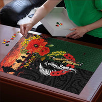 New Zealand and Australia ANZAC Day Puzzle Lest We Forget Indigenous and Maori Pattern LT03 - Polynesian Pride