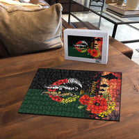 New Zealand and Australia ANZAC Day Puzzle Lest We Forget Indigenous and Maori Pattern LT03 - Polynesian Pride