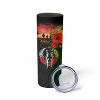 New Zealand and Australia ANZAC Day Skinny Tumbler Lest We Forget Indigenous and Maori Pattern LT03 - Polynesian Pride