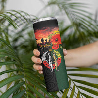 New Zealand and Australia ANZAC Day Skinny Tumbler Lest We Forget Indigenous and Maori Pattern LT03 - Polynesian Pride