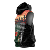 New Zealand and Australia ANZAC Day Sleeveless Hoodie Lest We Forget Indigenous and Maori Pattern LT03 - Polynesian Pride