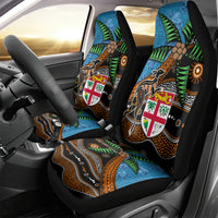 Fiji and Australia Car Seat Cover Fijian and Aboriginal mix Culture LT03 - Polynesian Pride