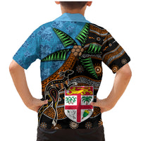 Fiji and Australia Family Matching Mermaid Dress and Hawaiian Shirt Fijian and Aboriginal mix Culture LT03 - Polynesian Pride