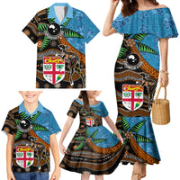 Fiji and Australia Family Matching Mermaid Dress and Hawaiian Shirt Fijian and Aboriginal mix Culture LT03 - Polynesian Pride