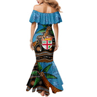 Fiji and Australia Family Matching Mermaid Dress and Hawaiian Shirt Fijian and Aboriginal mix Culture LT03 - Polynesian Pride