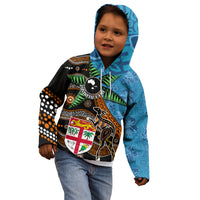 Fiji and Australia Kid Hoodie Fijian and Aboriginal mix Culture LT03 - Polynesian Pride
