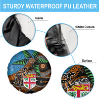 Fiji and Australia Spare Tire Cover Fijian and Aboriginal mix Culture LT03 - Polynesian Pride