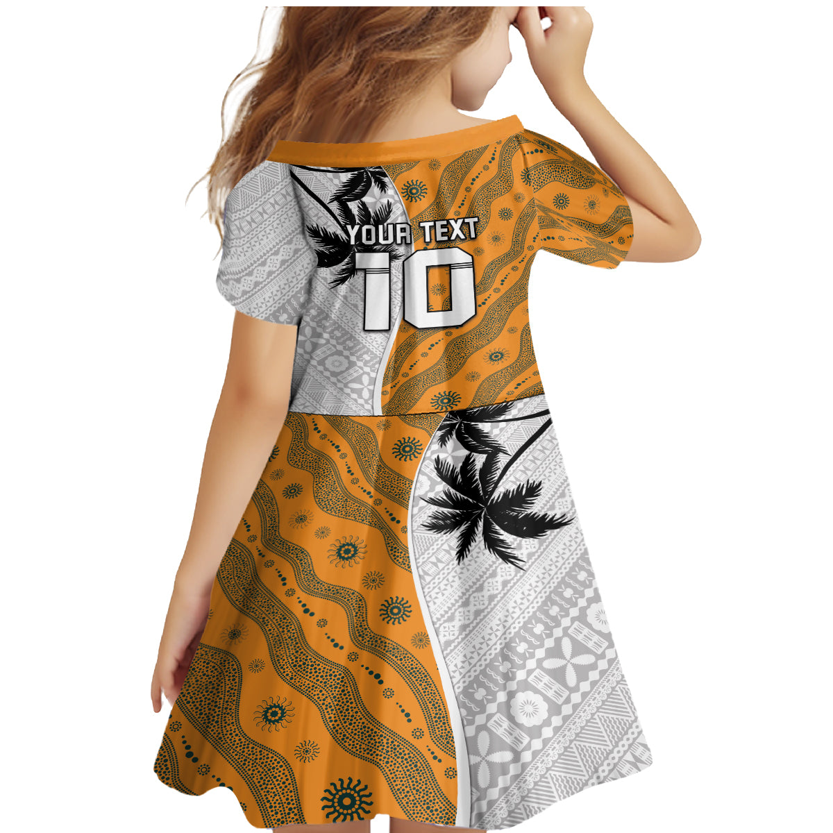 Custom Fiji and Australia Rugby Family Matching Mermaid Dress and Hawaiian Shirt Tapa Mix Aboriginal Pattern Half Style LT03 - Polynesian Pride