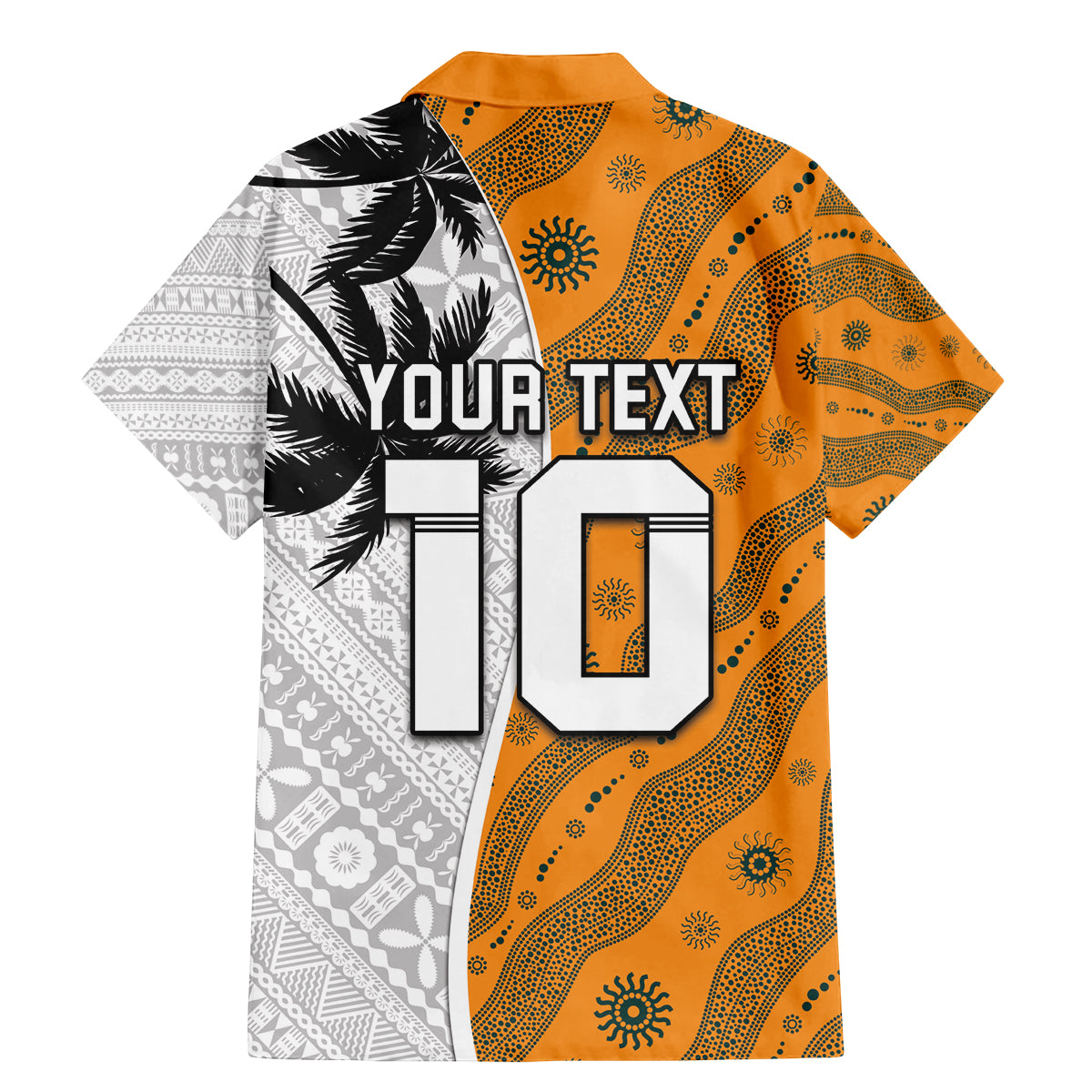 Custom Fiji and Australia Rugby Family Matching Mermaid Dress and Hawaiian Shirt Tapa Mix Aboriginal Pattern Half Style LT03 - Polynesian Pride