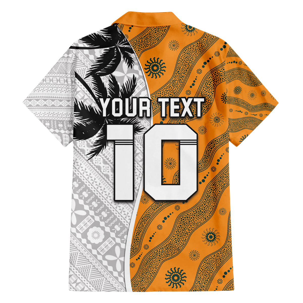 Custom Fiji and Australia Rugby Family Matching Off Shoulder Maxi Dress and Hawaiian Shirt Tapa Mix Aboriginal Pattern Half Style LT03 - Polynesian Pride