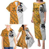 Custom Fiji and Australia Rugby Family Matching Puletasi and Hawaiian Shirt Tapa Mix Aboriginal Pattern Half Style LT03 - Polynesian Pride
