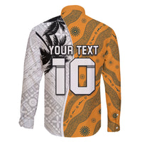Custom Fiji and Australia Rugby Family Matching Short Sleeve Bodycon Dress and Hawaiian Shirt Tapa Mix Aboriginal Pattern Half Style LT03 - Polynesian Pride