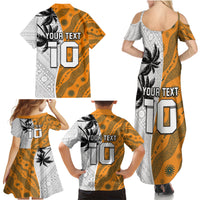 Custom Fiji and Australia Rugby Family Matching Summer Maxi Dress and Hawaiian Shirt Tapa Mix Aboriginal Pattern Half Style LT03 - Polynesian Pride