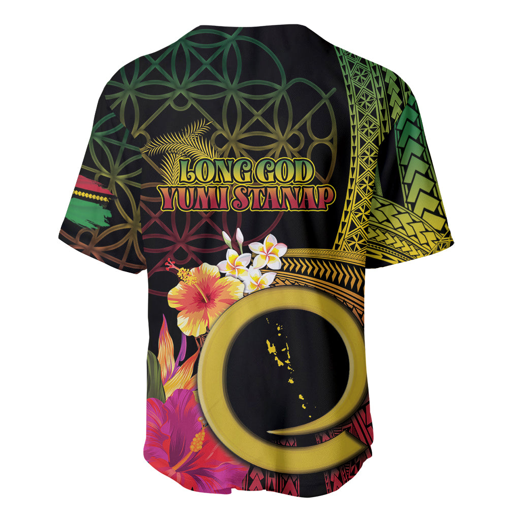 Vanuatu Independence Day Baseball Jersey Sand Drawing Melanesian Vibes
