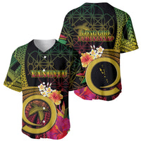 Vanuatu Independence Day Baseball Jersey Sand Drawing Melanesian Vibes