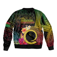 Vanuatu Independence Day Bomber Jacket Sand Drawing Melanesian Vibes