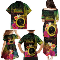 Vanuatu Independence Day Family Matching Puletasi and Hawaiian Shirt Sand Drawing Melanesian Vibes LT03 - Polynesian Pride