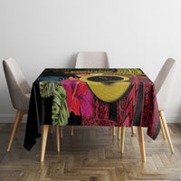 Vanuatu Independence Day Tablecloth Sand Drawing Melanesian Vibes