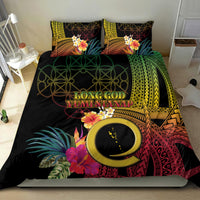 Vanuatu Selebretem 44th Indipendens Dei Bedding Set Sand Drawing Melanesian Vibes