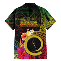 Vanuatu Selebretem 44th Indipendens Dei Family Matching Mermaid Dress and Hawaiian Shirt Sand Drawing Melanesian Vibes LT03 - Polynesian Pride