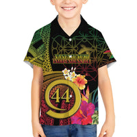 Vanuatu Selebretem 44th Indipendens Dei Hawaiian Shirt Sand Drawing Melanesian Vibes