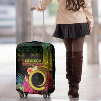 Vanuatu Selebretem 44th Indipendens Dei Luggage Cover Sand Drawing Melanesian Vibes