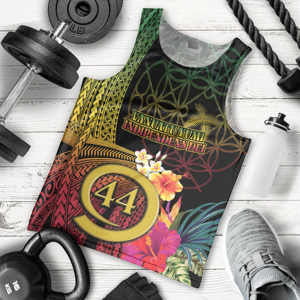 Vanuatu Selebretem 44th Indipendens Dei Men Tank Top Sand Drawing Melanesian Vibes LT03 - Polynesian Pride
