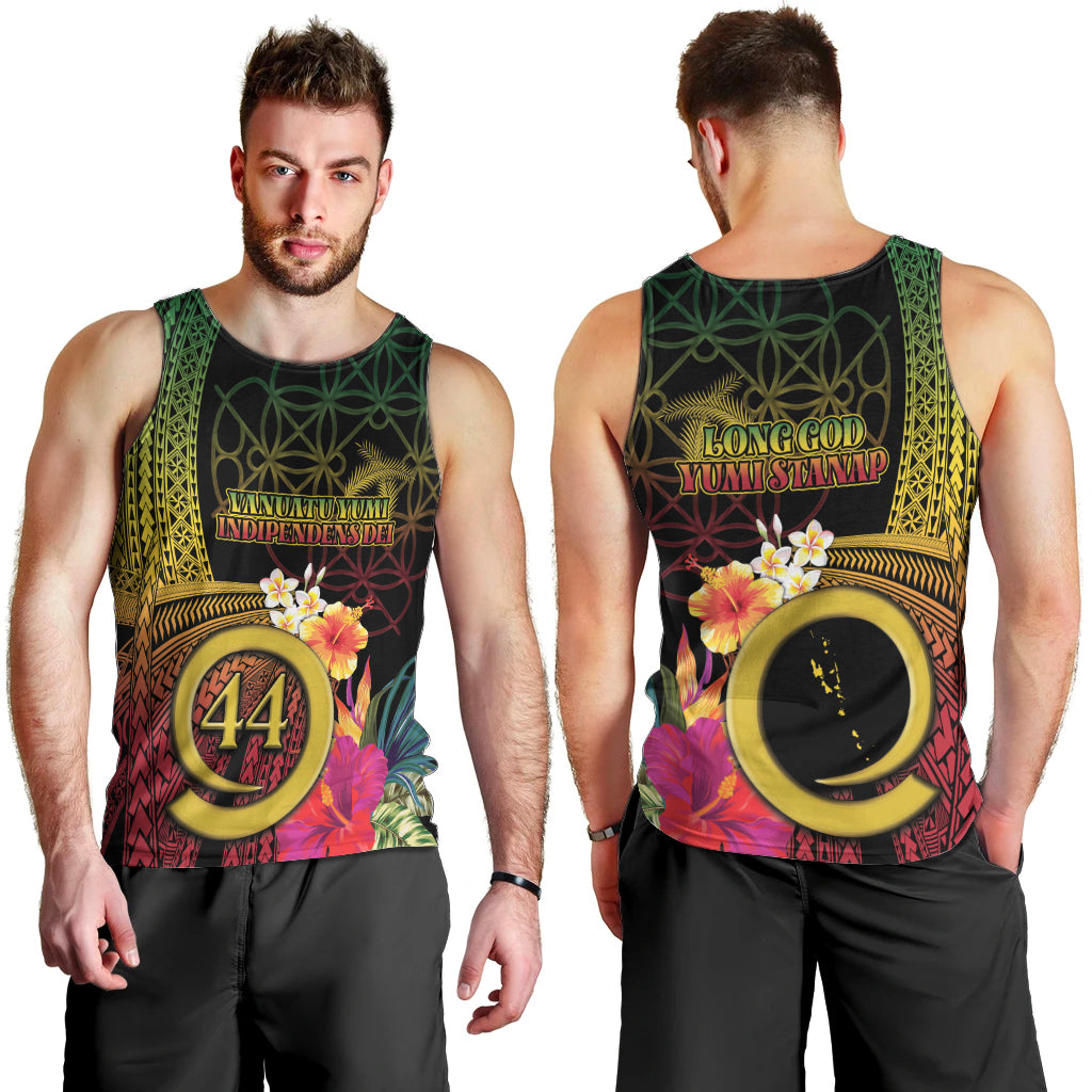 Vanuatu Selebretem 44th Indipendens Dei Men Tank Top Sand Drawing Melanesian Vibes LT03 - Polynesian Pride